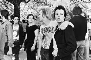 Images Dated 30th July 1977: Youth Punk Rockers tour the Kings Road