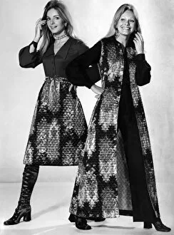 Images Dated 29th December 1970: Zippy new party clothes in paddy style. The skirts dress has a burgundy background to