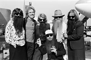 ZZ Top arrive at Gatwick Airport. 10th September 1986 ZZ Top arrive at Gatwick Airport. 10th September 1986