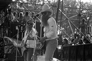 ZZ Top performing at Monsters of Rock festival. Castle Donington. 20th August 1983 ZZ Top performing at Monsters of Rock festival. Castle Donington. 20th August 1983