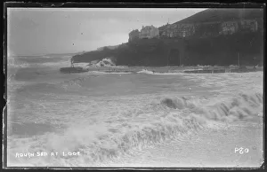 Banjo Pier with stormy sea, Hannafore Banjo Pier with stormy sea, Hannafore