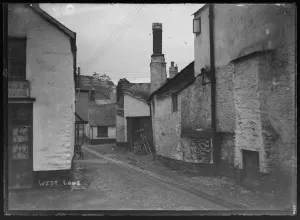 Church Street & rear of Jolly Sailor Print, West Looe