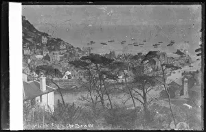 East Looe with boats in The Bay, from West Looe Downs East Looe with boats in The Bay, from West Looe Downs