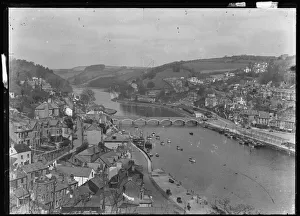 Looe & Bridge, looking upstream from Hannafore Lane Looe & Bridge, looking upstream from Hannafore Lane