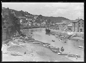 Looe from the harbour mouth area on a busy summer's day Looe from the harbour mouth area on a busy summer's day