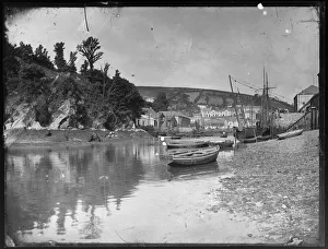 Looe looking upsteam from the harbour floor near to the Groyne Looe looking upsteam from the harbour floor near to the Groyne