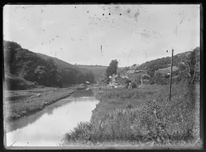 St. Keyne, near Looe, with canal, railway & river St. Keyne, near Looe, with canal, railway & river
