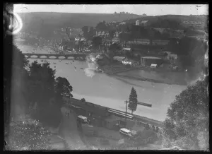 West Looe with gas tower on Millpool area West Looe with gas tower on Millpool area