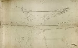 Images Dated 26th February 2010: Clifton Suspension Bridge competition drawing 2, by Isambard Kingdom Brunel