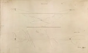 Clifton Suspension Bridge competition drawing 4, by Isambard Kingdom Brunel Clifton Suspension Bridge competition drawing 4, by Isambard Kingdom Brunel