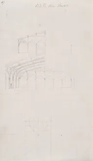 Isambard Kingdom Brunel sketch: Bristol station, c1842-1843 Isambard Kingdom Brunel sketch: Bristol station, c1842-1843