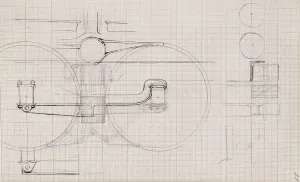 Isambard Kingdom Brunel sketch: railway carriage, c1849-1852 Isambard Kingdom Brunel sketch: railway carriage, c1849-1852