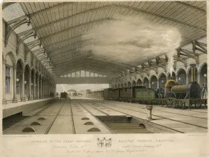 Isambard Kingdom Brunel Prints: Interior of the Great Western Railway Station, Bristol Print