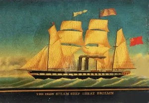 Print of the SS Great Britain in 1852