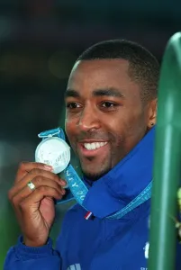 Darren Campbell 200 Metres Print, Sydney Olympic Stadium