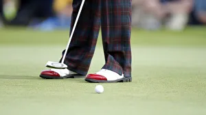 Red Tipped Golfers Shoes & Putter Golfing Attire The Open Championship 2012, Royal Lytham & St.Annes Lytham & St.Annes, Lancashire, England 21 July 2012 Date: 21 July 2012 Red Tipped Golfers Shoes & Putter