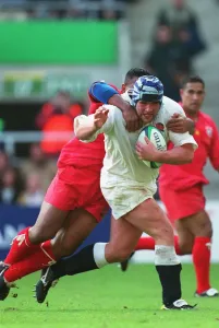 Phil Vickery and Isi Tapueluelu England V Tonga Rugby Union Print