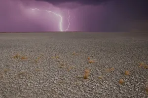 Namibia Lightning over Etosha Pan Print