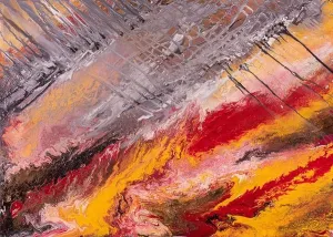 Contrast Warm Colors Abstract Art Print