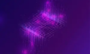 Big Data Print - Digital Binary Code Waterfall