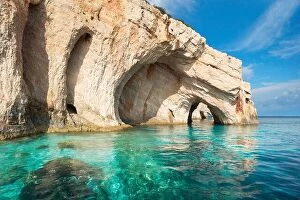 Images Dated 6th October 2010: Blue Caves, Skinari Cape, Zakynthos Island, Greece