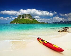 Images Dated 3rd March 2010: Colorful kayak on the tropical beach, Thailand