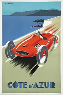 Images Dated 19th January 2017: Cote d'Azur - Vintage travel poster 1920s-1940s