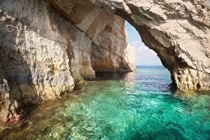 Images Dated 6th October 2010: Greece - Zakynthos Island, Ionian Sea, Blue Caves