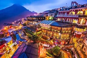 Images Dated 17th January 2013: Hillside teahouses in Jiufen, Taiwan.