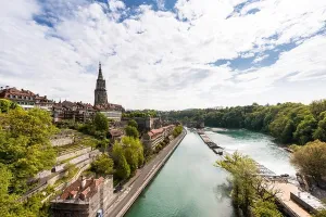Bern City Print Along Aare River