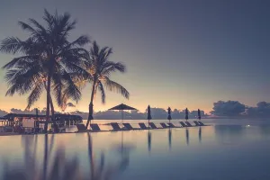 Luxury Infinity Beach Pool Print