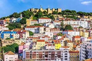 Images Dated 27th February 2014: Lisbon, Portugal skyline at Sao Jorge Castle