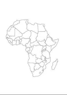 Africa Map Print - Alamy