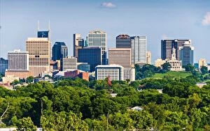Images Dated 9th July 2013: Nashville, Tennessee, USA downtown skyline