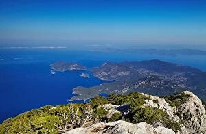 Images Dated 14th June 2014: Oludeniz coast, Fethiye, Turkey, view from Babadag mountain, very popular place for paragliding