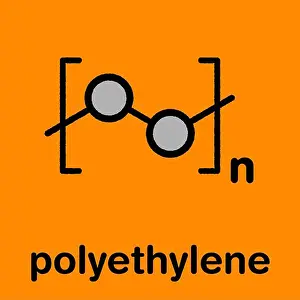 Polyethylene (PE) Plastic Chemical Structure Print