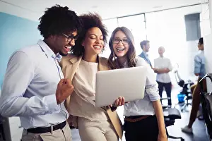 IT Programmers Developing Apps Print