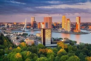 Netherlands Collection: Rotterdam. Image of Rotterdam, Netherlands during summer sunset