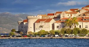 Korcula Old Town Seafront Print