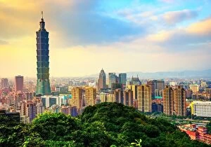 Taipei Collection: Taipei Taiwan skyline