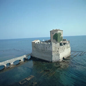Images Dated 21st December 2007: Aerial view of the Astura Tower of Anzio