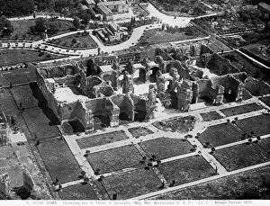 Images Dated 16th October 2013: Aerial view of the Baths of Caracalla, Rome