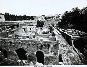 The archeological excavations of Herculaneum on the outskirts of Naples
