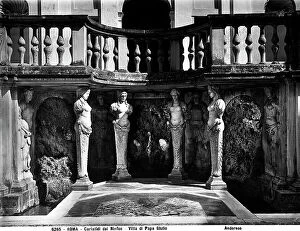 Images Dated 23rd December 2010: The caryatid herms of the nymphaeum of Villa Giulia, Rome