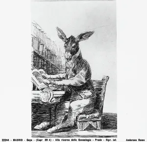 And So Was His Grandfather, etching by Francisco Goya