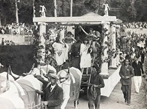 Images Dated 27th June 2012: Grape Festival, passage of a wagon with people dressed as mythological characters