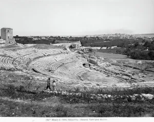 Theatres Prints: Greek theatre, Monumental park of Nepoli, Syracuse