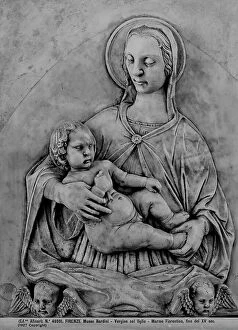 Images Dated 22nd August 2018: Madonna and Child, marble, florentine school, Stefano Bardini Museum, Florence