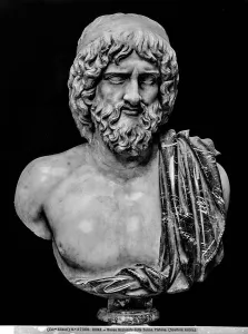 Greek Mythology Artwork Prints: Marble bust of Asclepius or Hades-Pluto