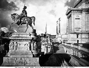 Images Dated 2nd August 2011: Monument to Victor Emanuel II in Rome: detail of the equestrian monument